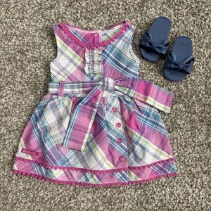 American Girl Plaid Party Dress for 18-inch Dolls